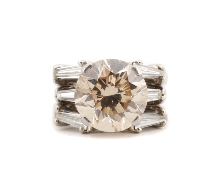 GIA Certified 6.77ct. Champagne Diamond Ring (1 of 5)