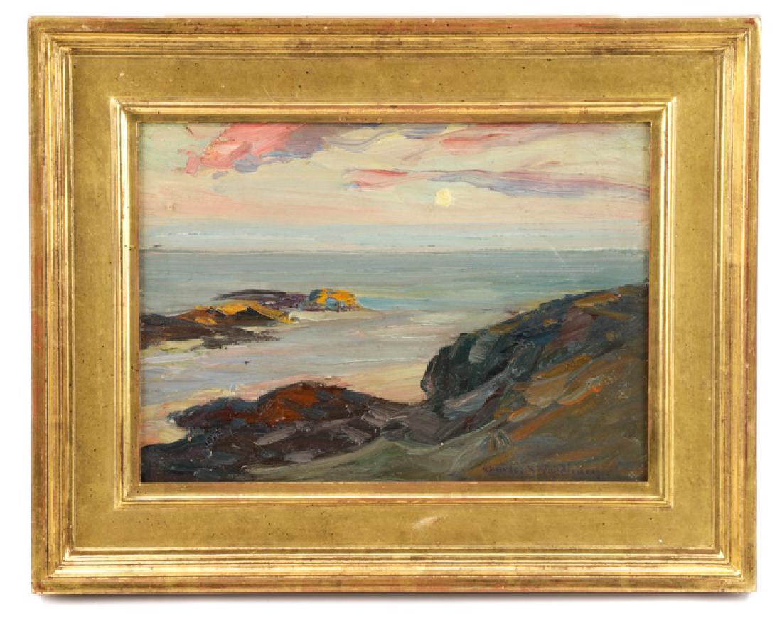 Charles Woodbury, "Sea + Coast", Oil on Masonite (1 of 8)
