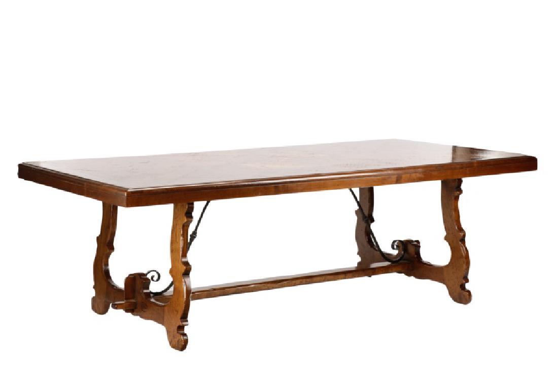 French Provincial Style Walnut Dining Table (1 of 1)