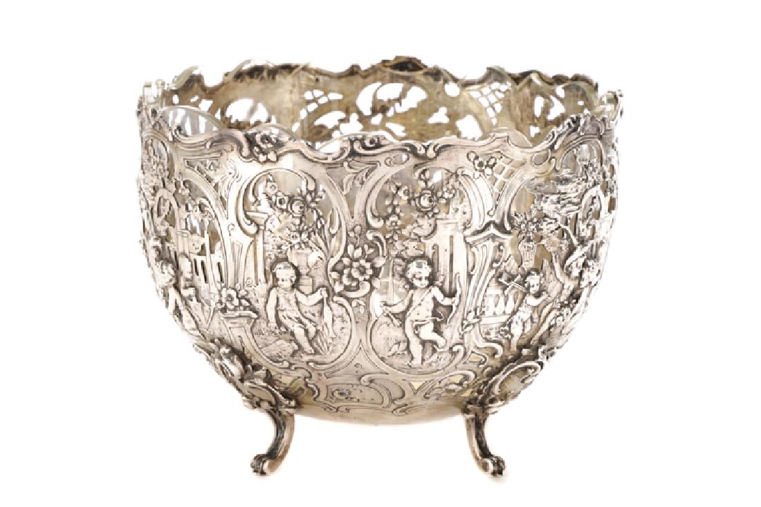 Storck & Sinsheimer Silver & Glass Footed Bowl (1 of 7)