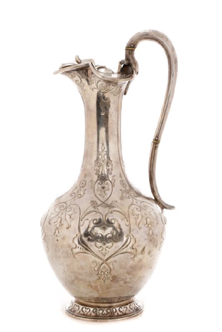 Sterling Silver Ewer Jug E. & J. Barnard, 19th C (1 of 6)