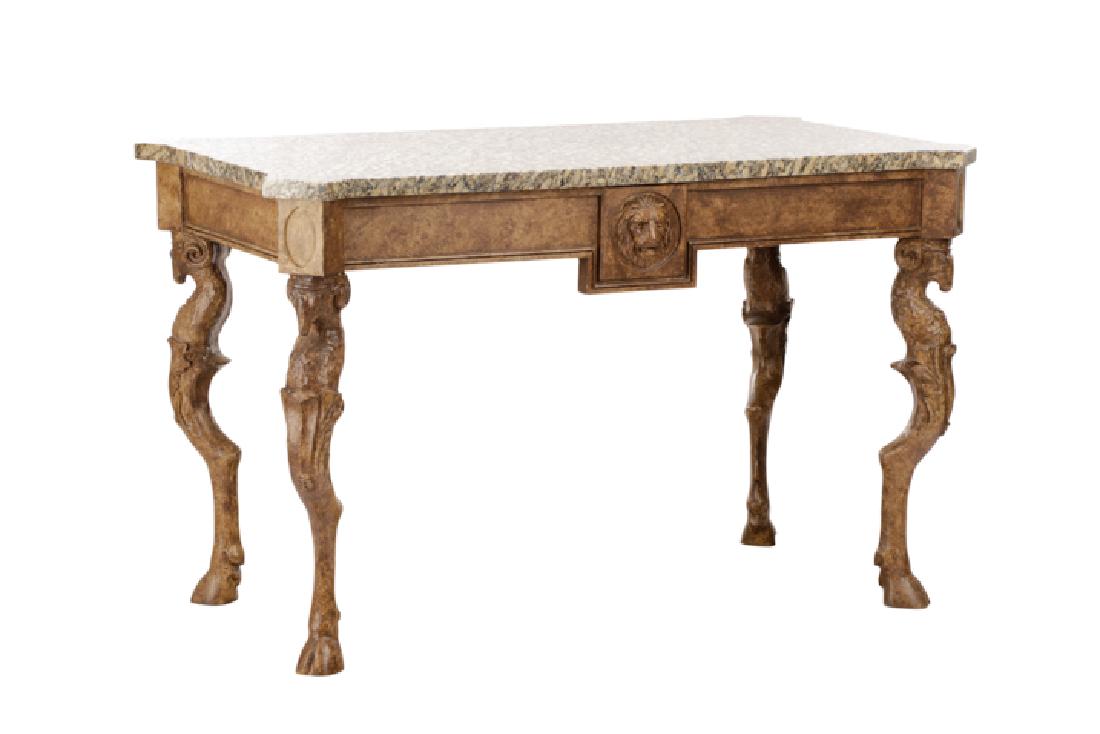 Polychromed Louis XV Style Granite Console Table (1 of 11)