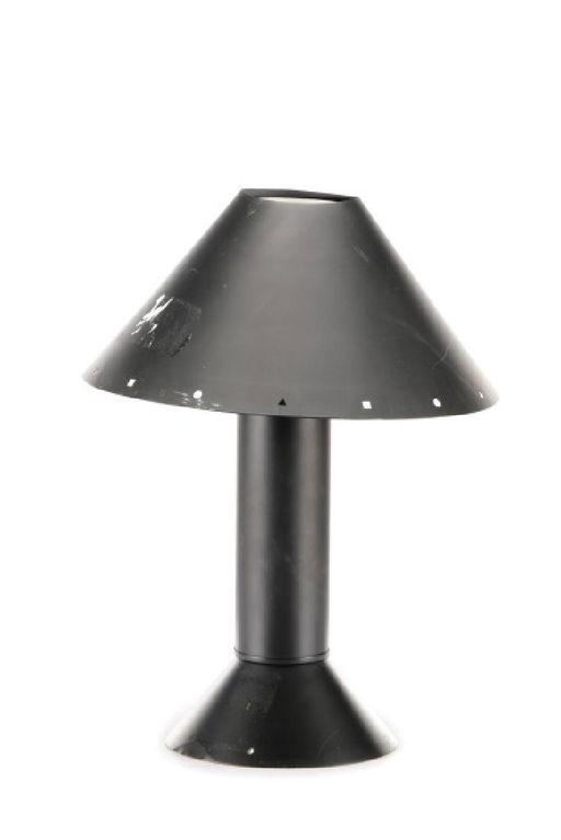 Ron Rezek Black Enameled Metal Table Lamp Ron Rezek Black Enameled Metal Table Lamp