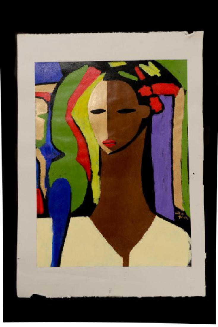 William Tolliver, "Woman with Red Lips", Monotype (1 of 6)