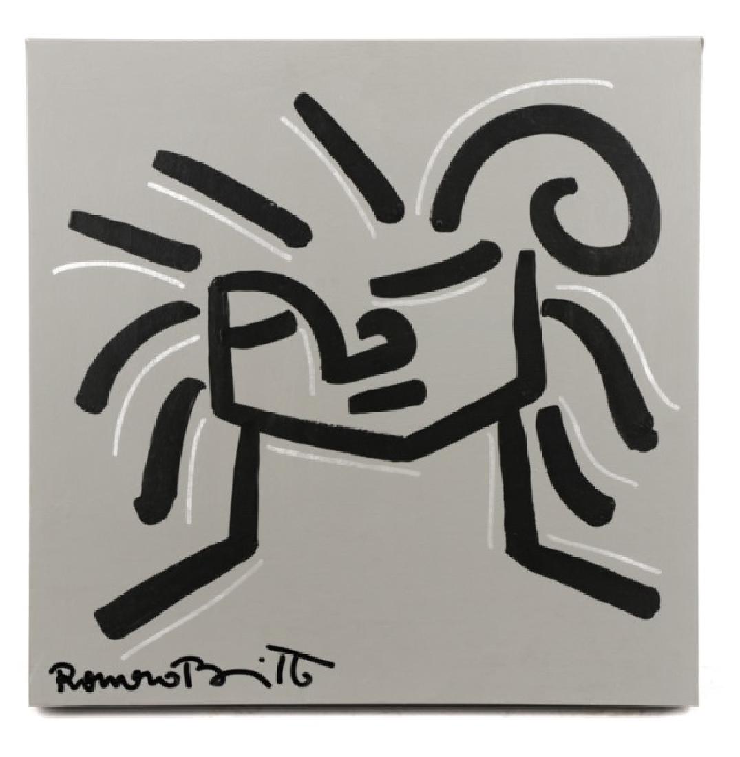 Romero Britto, "Cara", Acrylic on Canvas (1 of 7)