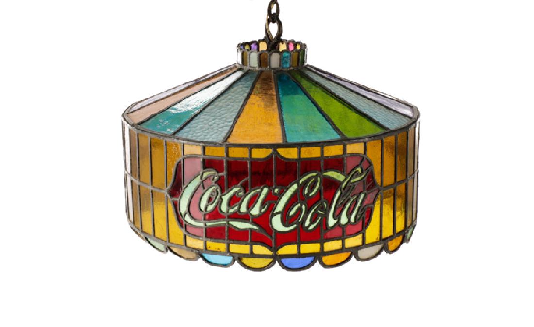 Coca Cola Stained and Leaded Glass Chandelier (1 of 9)