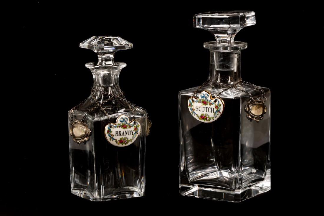 Two Decanters with Tags, Baccarat & Staffordshire (1 of 9)