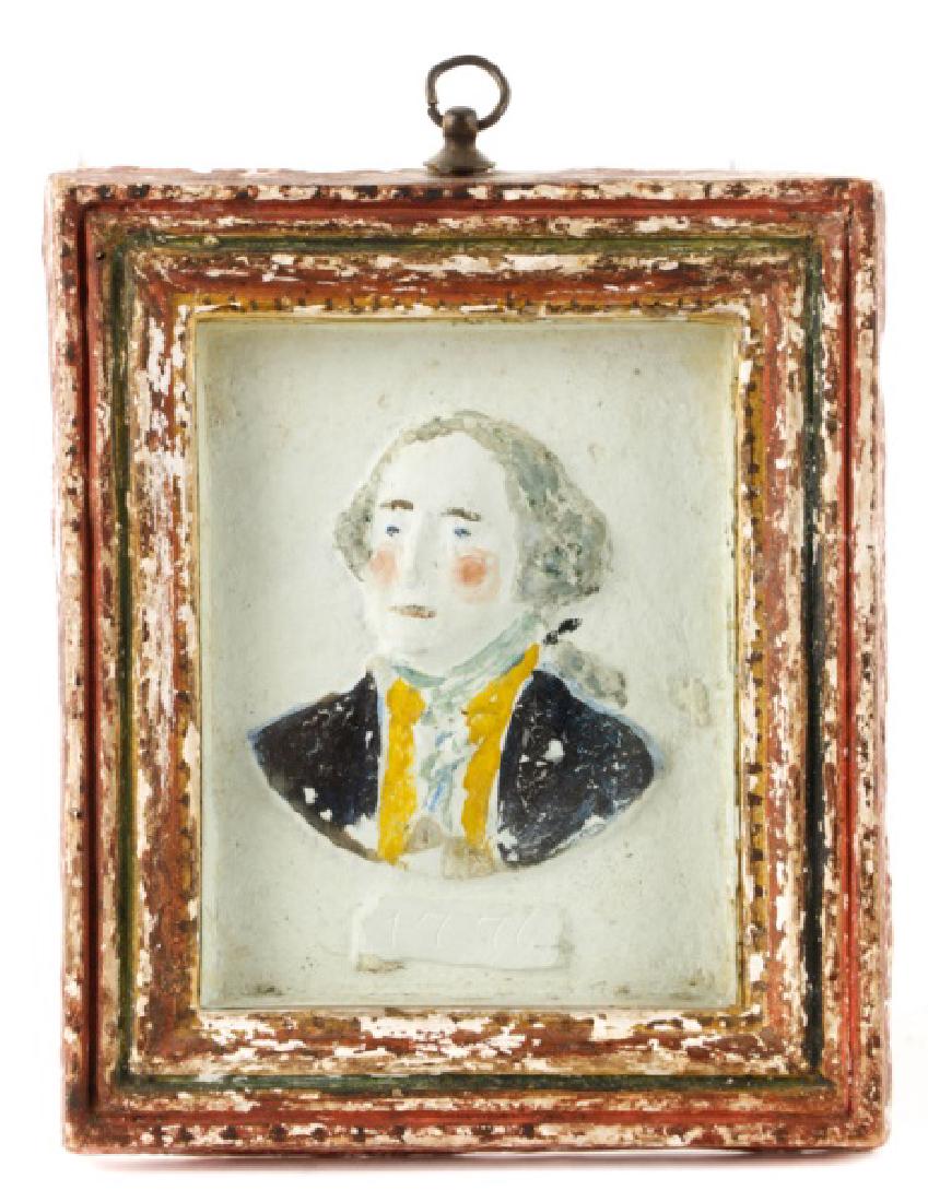 Americana Plaster Plaque Bust of Washington (1 of 7)
