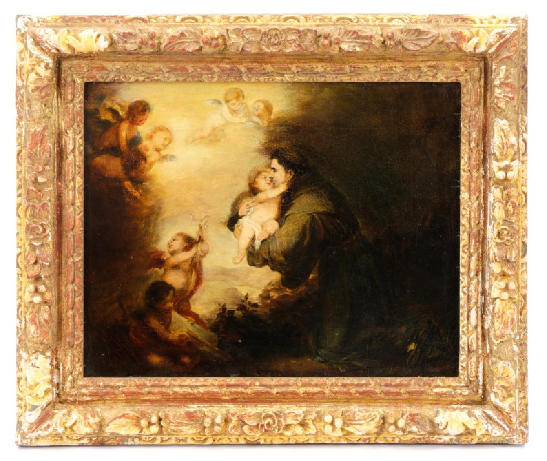 After Murillo, "Vision of Saint Anthony", Oil (1 of 7)