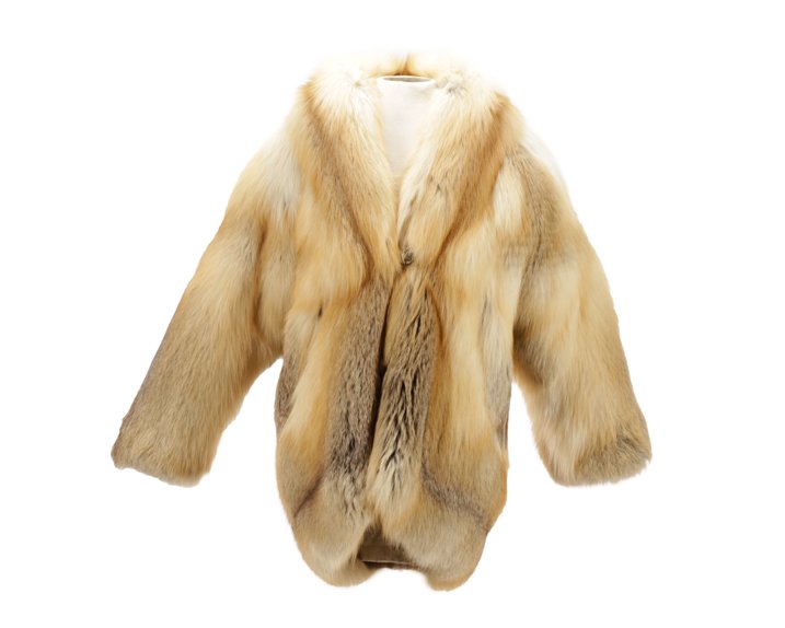 Red Fox Fur Coat with Horn Toggle Closure (1 of 6)