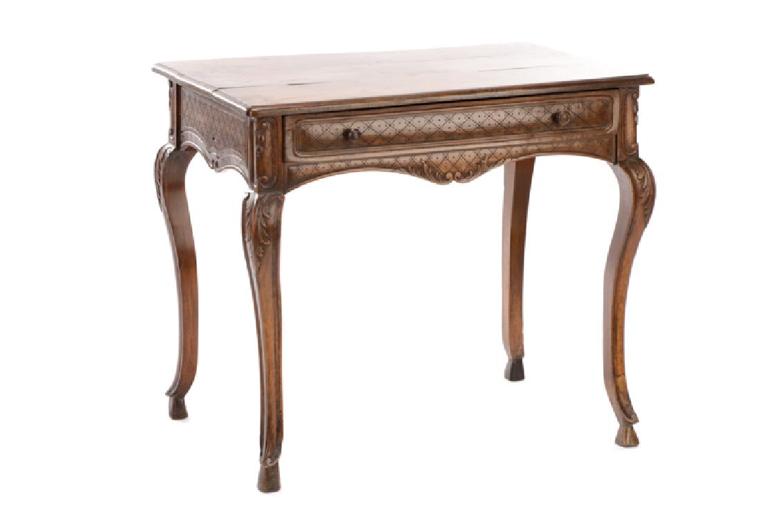 French Provincial Carved Fruitwood Console Table (1 of 9)