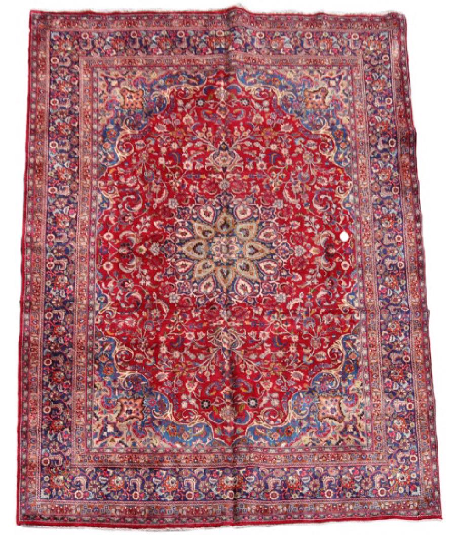 Hand Woven Persian Mashad Area Rug 12' 8" x 9' 10" (1 of 6)