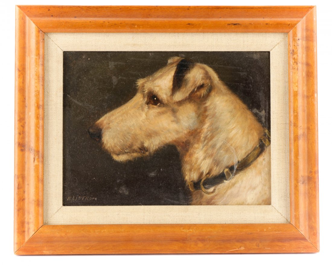 Edward Aistrop, "Portrait of a Terrier II", Oil (1 of 5)