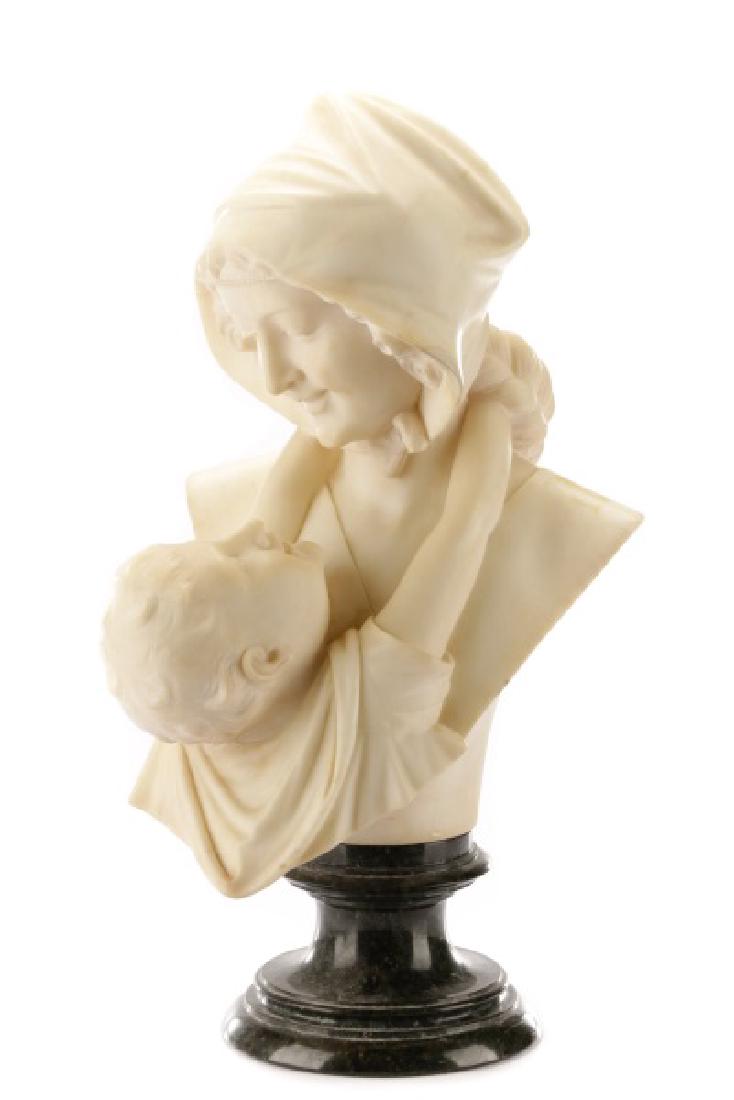 Italian School, "Mother and Child", Alabaster (1 of 10)