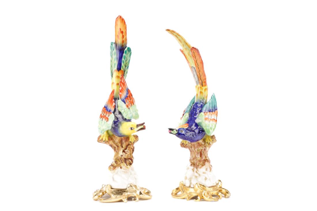 Two Mangani after Sevres Porcelain Bird Figurines (1 of 8)