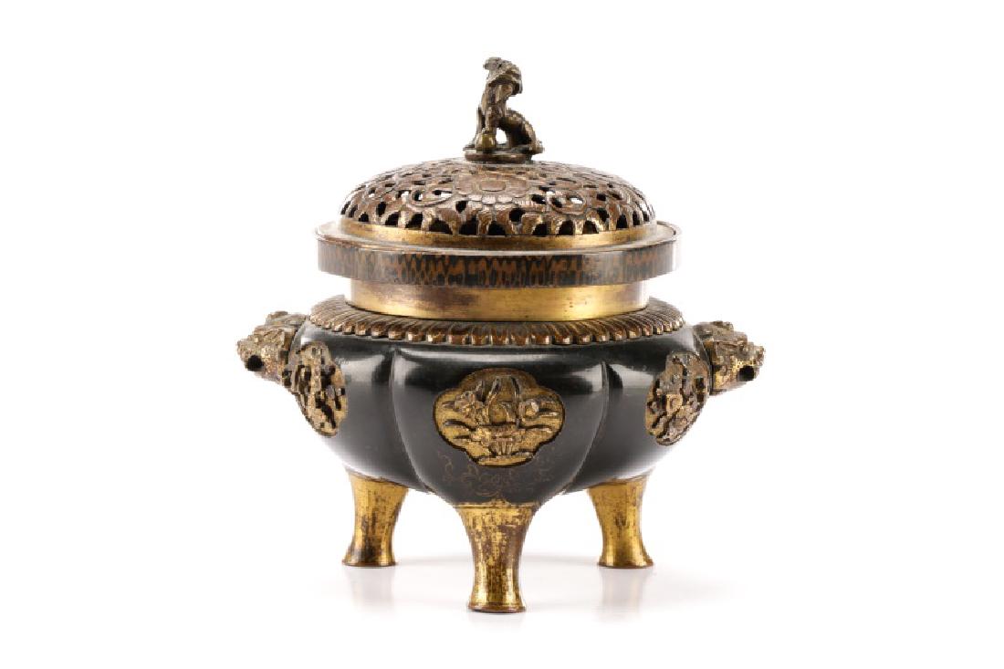 Fine & Diminutive Bronze Covered Tripod Censor (1 of 9)