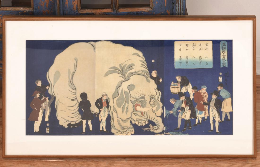 Manner of Yoshitoyo, large color woodblock print (1 of 8)
