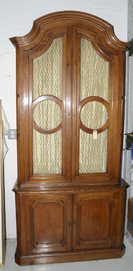 Italian Baroque style walnut bookcase cabinet (1 of 4)