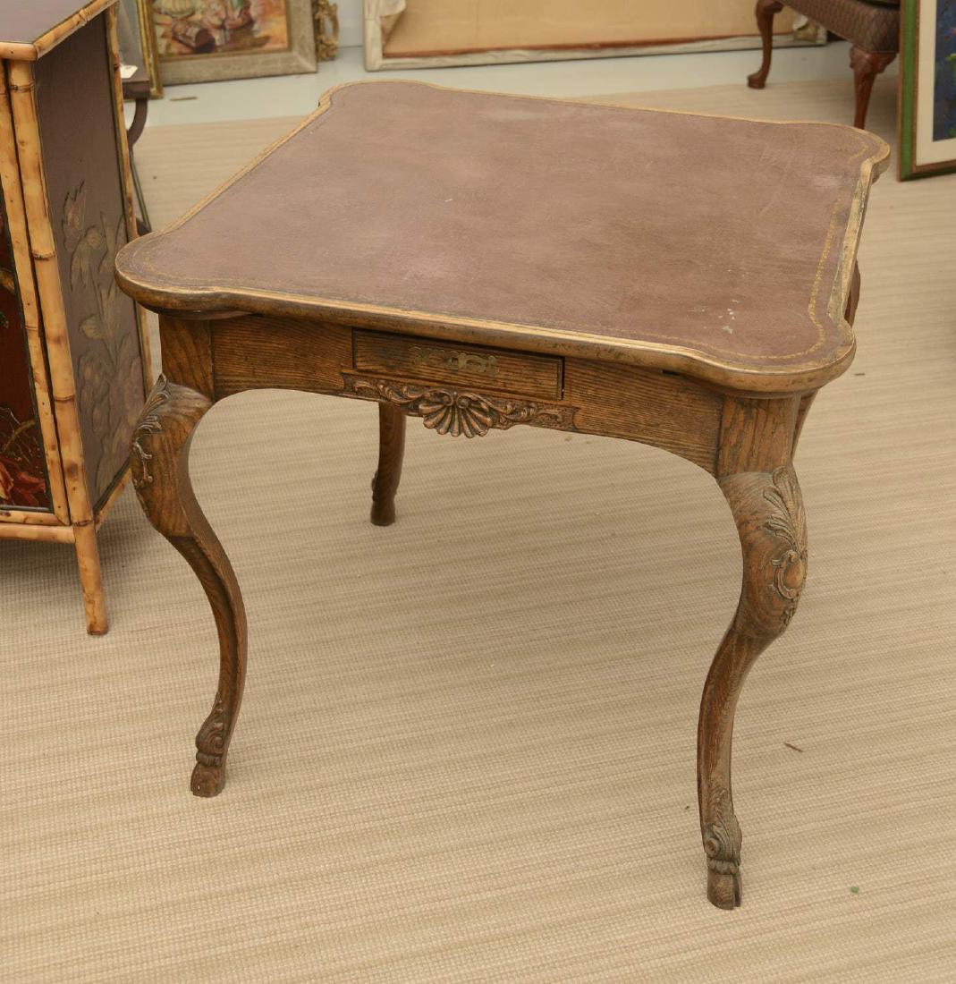 Baker Regence style carved oak games table (1 of 5)