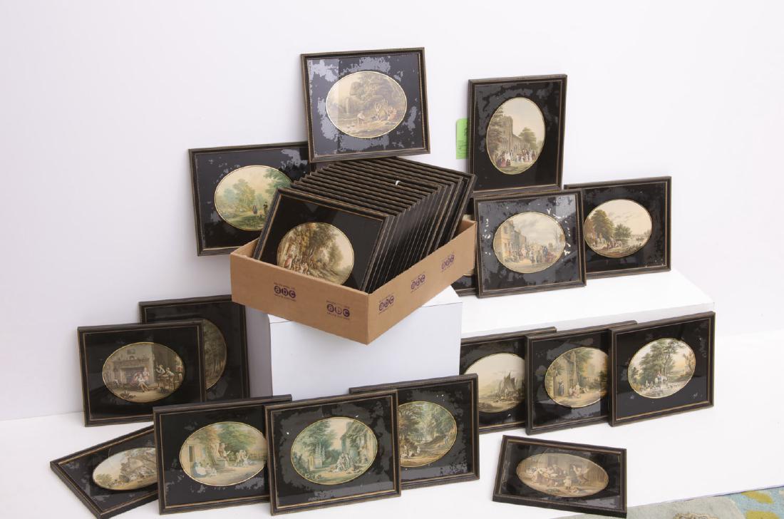 (32) Le Blond & Co. eglomise matted prints (1 of 9)