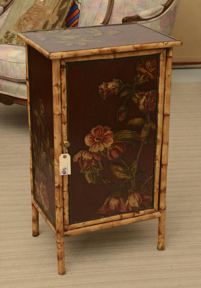 Victorian style lacquered bamboo cabinet (1 of 6)