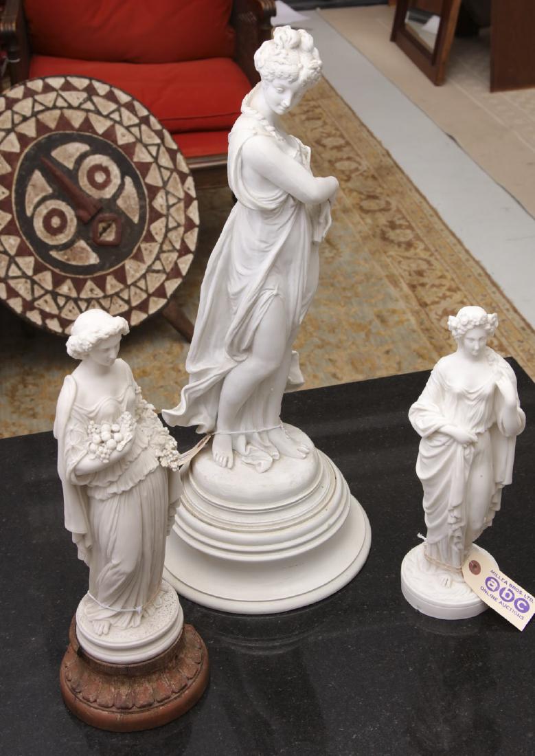 (3) Parian bisque goddess figures (1 of 6)