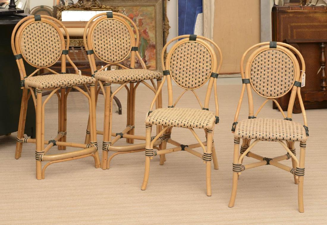 (4) Palecek rattan patio bistro chairs (1 of 7)