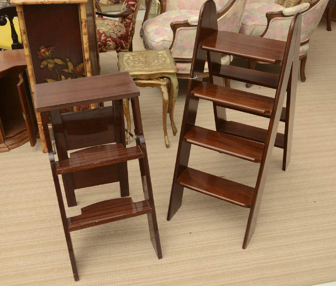 De Coene Freres mahogany folding library steps (1 of 7)