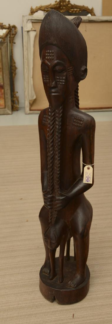 Large African tribal carved wood ancestor statue (1 of 7)
