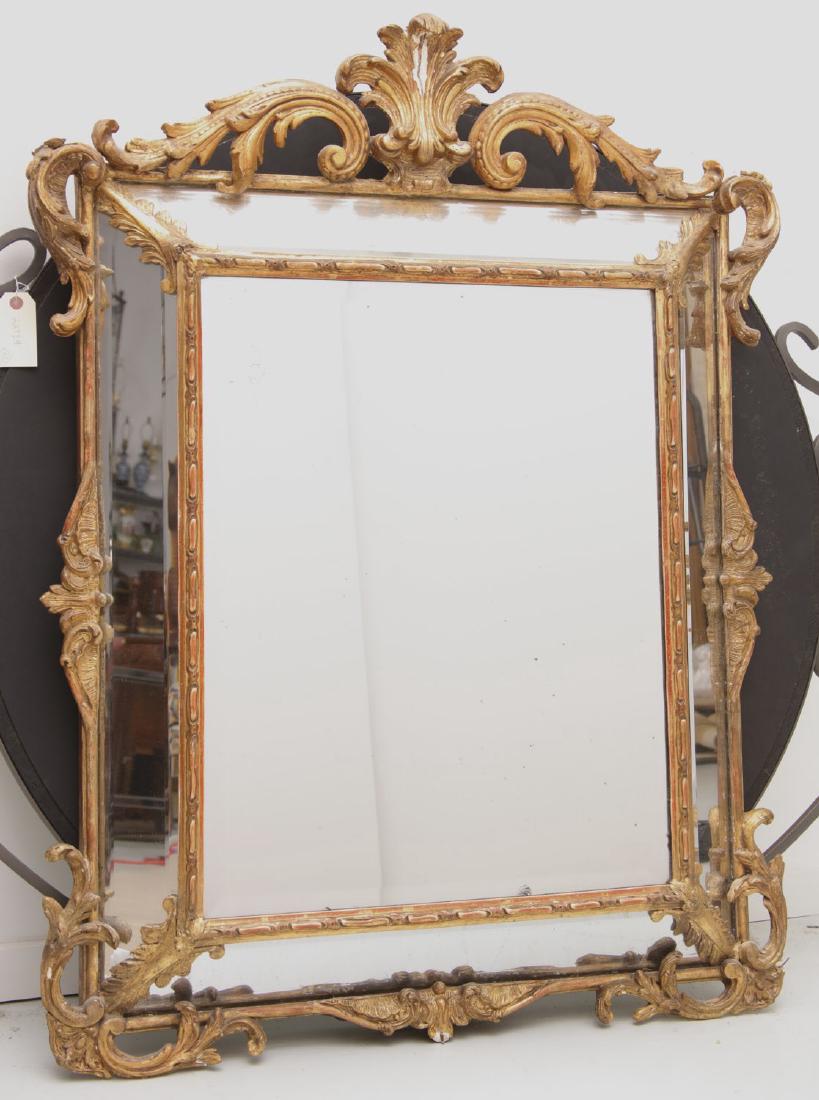 Antique Rococo style beveled glass wall mirror (1 of 5)