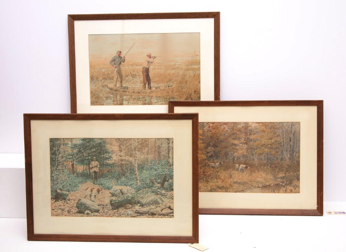 A.B. Frost, (3) sporting chromolithographs (1 of 6)