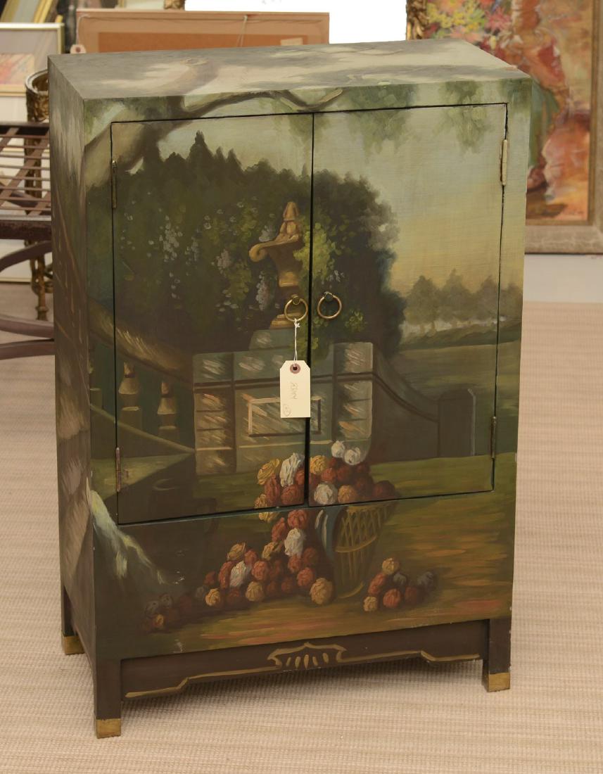 Hand-painted scenic Decorator side cabinet (1 of 6)