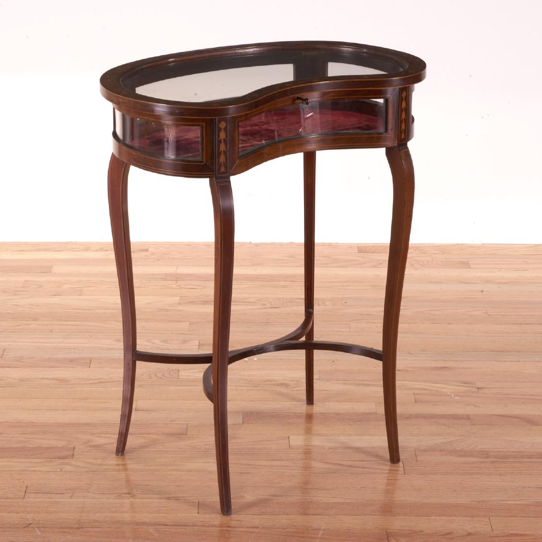 Edwardian mahogany inlaid bijouterie table (1 of 9)