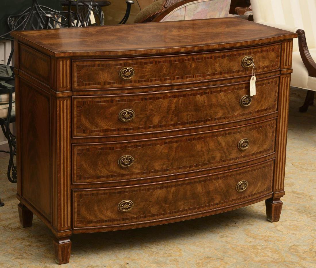 Maitland-Smith inlaid bow front chest (1 of 7)