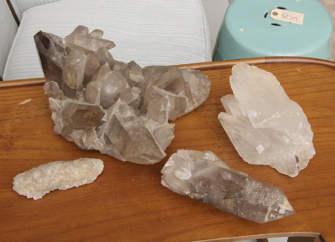 Group (4) rock quartz crystal formations (1 of 4)