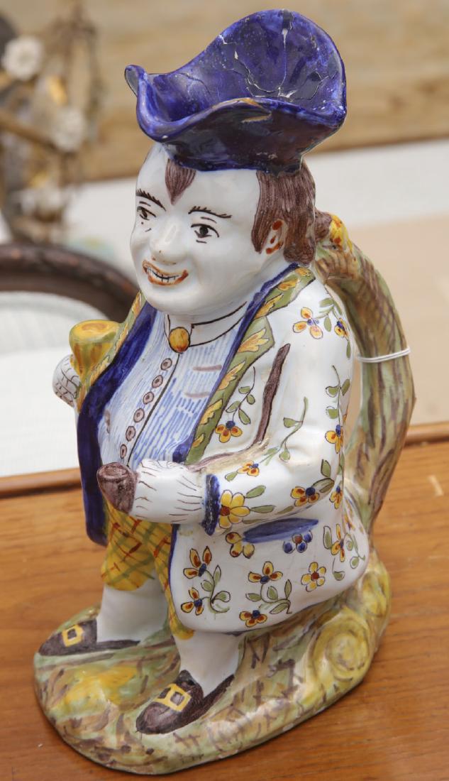 French faience figural pitcher (1 of 6)