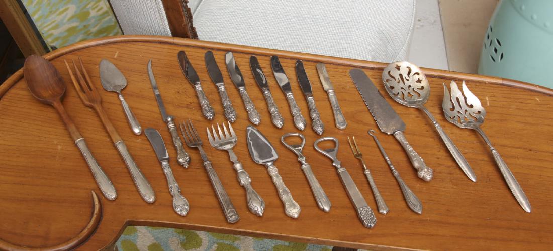 Group (22) sterling handled utensils (1 of 6)