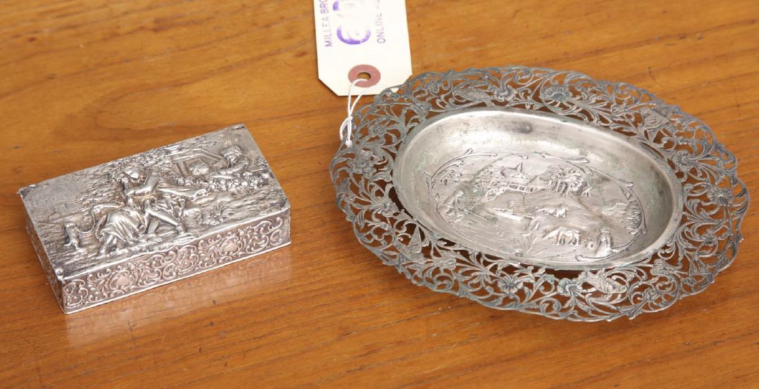(2) Repousse silver vanity items (1 of 7)