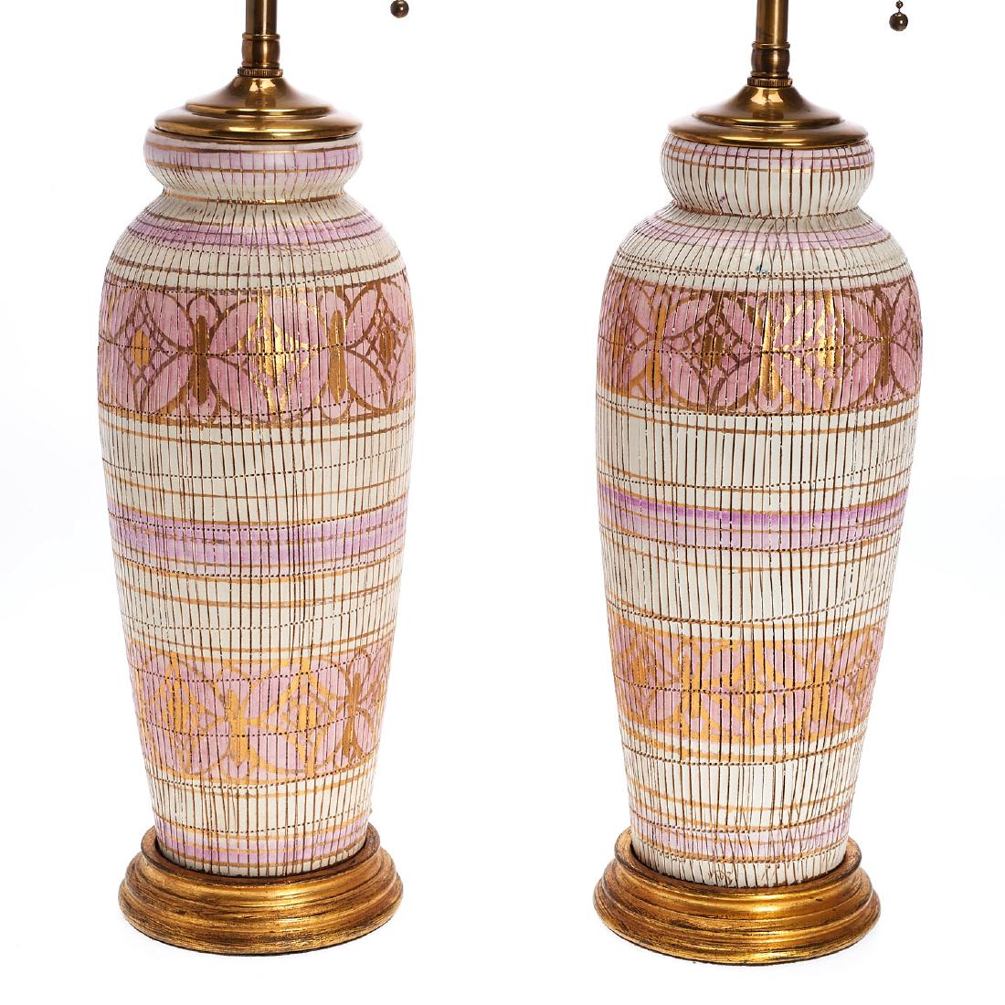 Pair Aldo Londi for Bitossi "Seta" table lamps (1 of 5)