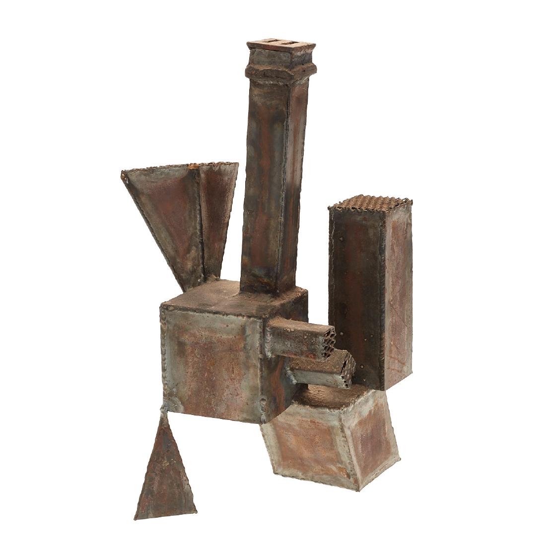 Manner of David Smith, steel sculpture: Manner of David Smith, steel sculpture, Manner of David Smith (mid 20th c.), Untitled (Unity of Three Forms), welded steel, no signature visible, 16"h x 7"w x 9"d Provenance: A San Miguel de Allende C
