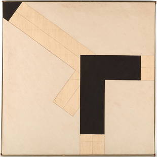 Georges Noel, painting: Georges Noel, painting, Georges Noel (French, 1924-2010), Untitled, 1973, mixed media on canvas, signed and dated verso, 41"squ., slit frame Provenance: From the Collection of Margot Gordon, NY