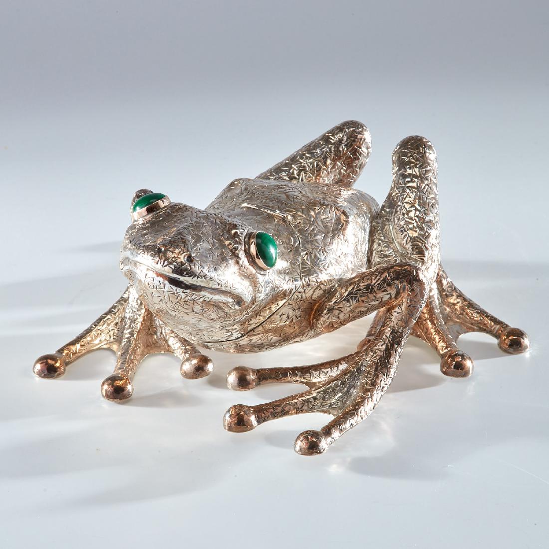 Cartier sterling and malachite frog (1 of 8)