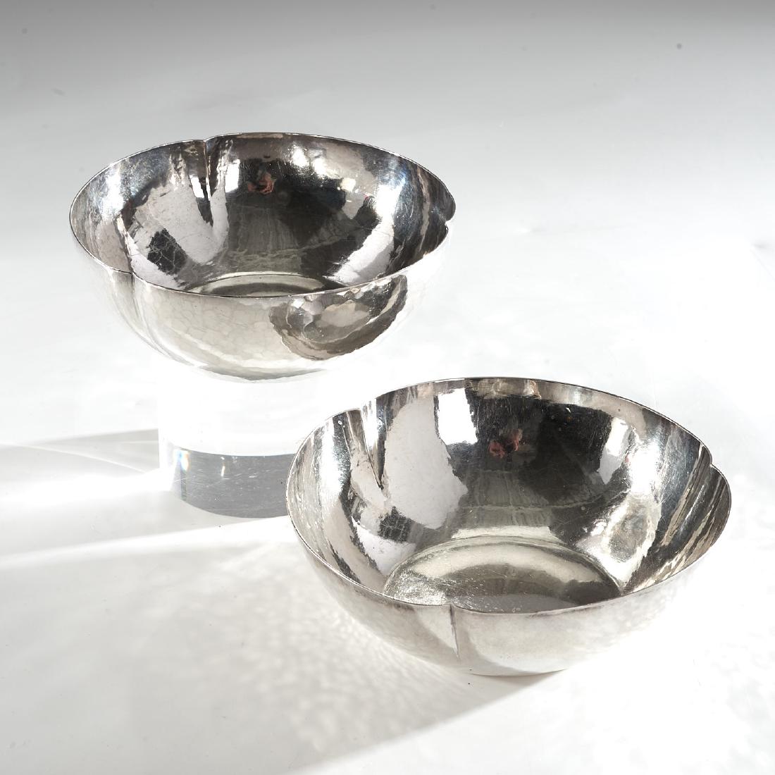 Pair Kalo Shop sterling silver lobed bowls (1 of 6)