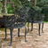 Pair Victorian cast iron lyre back armchairs - 5