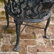 Pair Victorian cast iron lyre back armchairs - 6