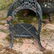 Pair Victorian cast iron lyre back armchairs - 7