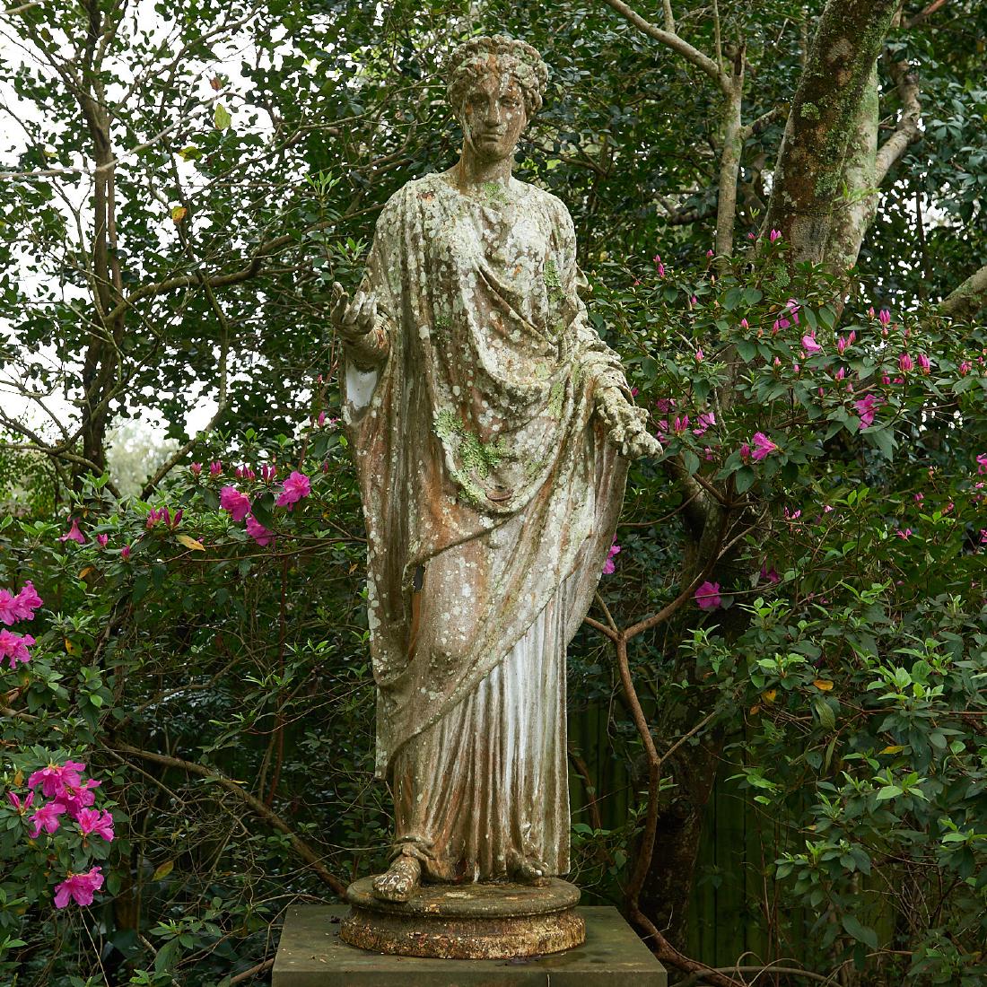 Life-size antique cast iron garden figure (1 of 9)