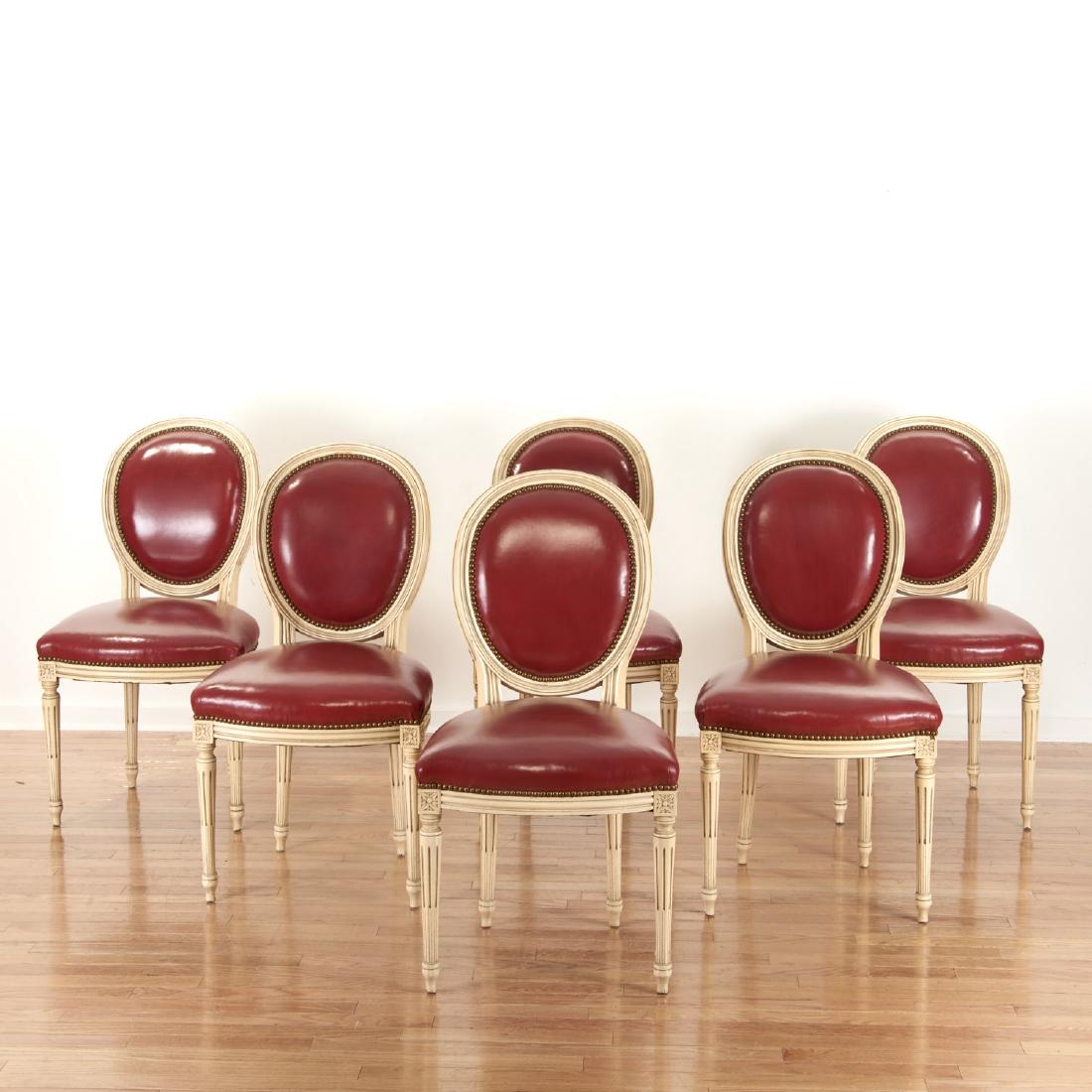 Set (6) Louis XVI painted dining chairs (1 of 5)