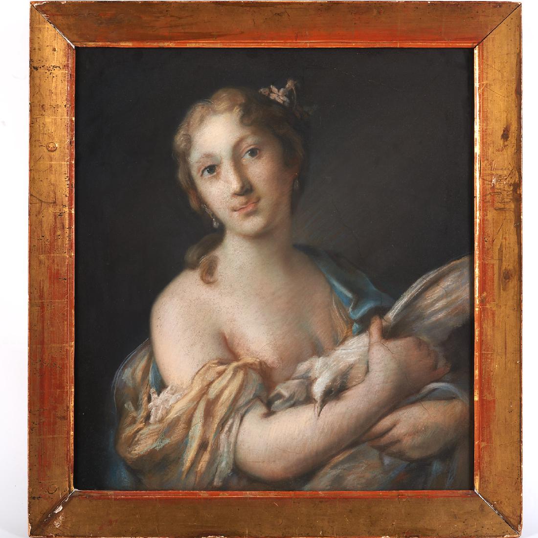 Follower of Francois Boucher, portrait painting (1 of 4)