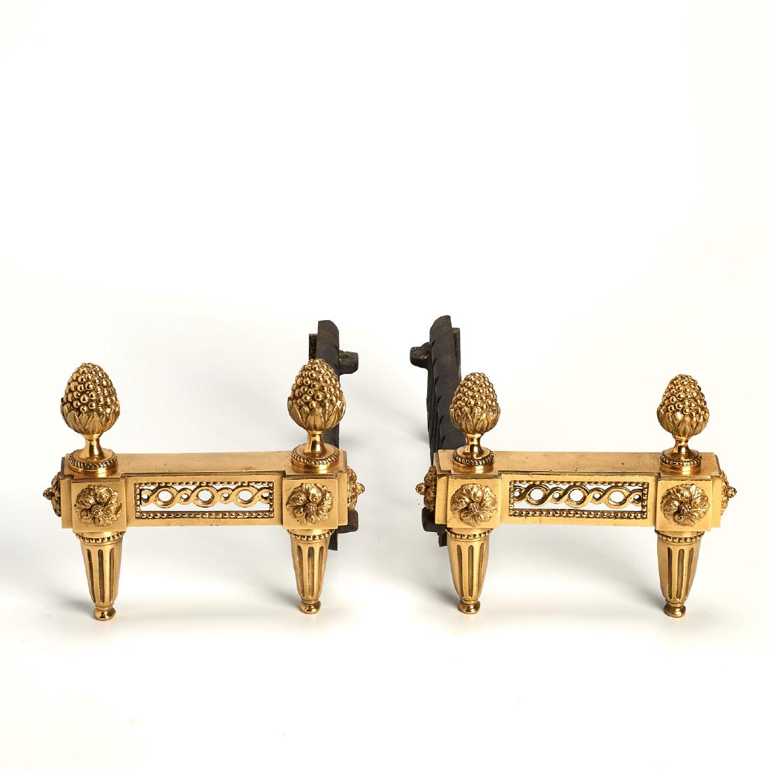 Pair Bouhon Freres bronze chenets (1 of 7)